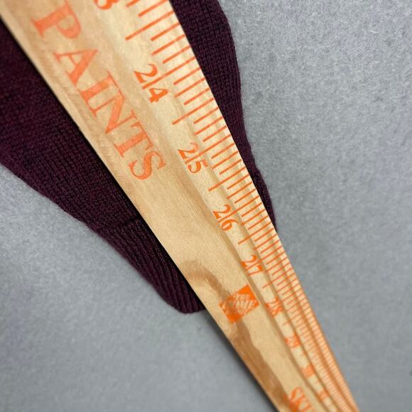 Hart Schaffner Marx Merino Wool Sweater Mens XL Burgundy Red V Neck Long Sleeve - Picture 5 of 8